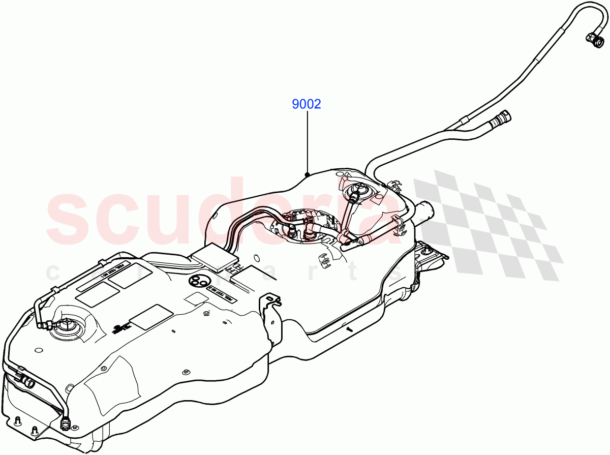 Fuel Tank & Related Parts (New Tank Assembly To Retro - Fit 2010MY Fuel Tank To Pre 10MY Vehicles) (AJ Petrol 4.4 V8 EFI (220KW)) of Land Rover Land Rover Range Rover Sport (2005-2009) [4.4 AJ Petrol V8]