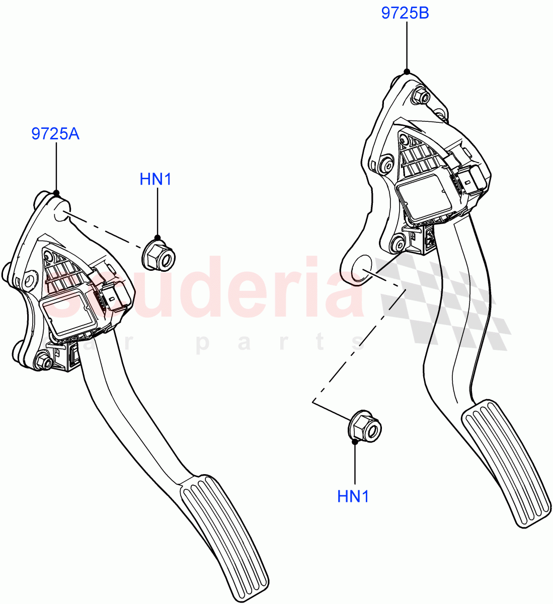 Accelerator/Injection Pump Controls (Nitra Plant Build) of Land Rover Land Rover Defender (2020+) [3.0 I6 Turbo Petrol AJ20P6]