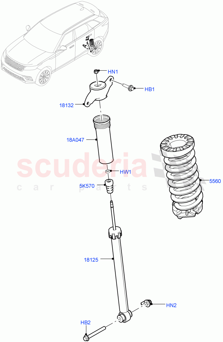 Rear Springs And Shock Absorbers (With Standard Duty Coil Spring Susp) ((V) FROMMA000001) of Land Rover Land Rover Range Rover Velar (2017+) [2.0 Turbo Diesel AJ21D4]