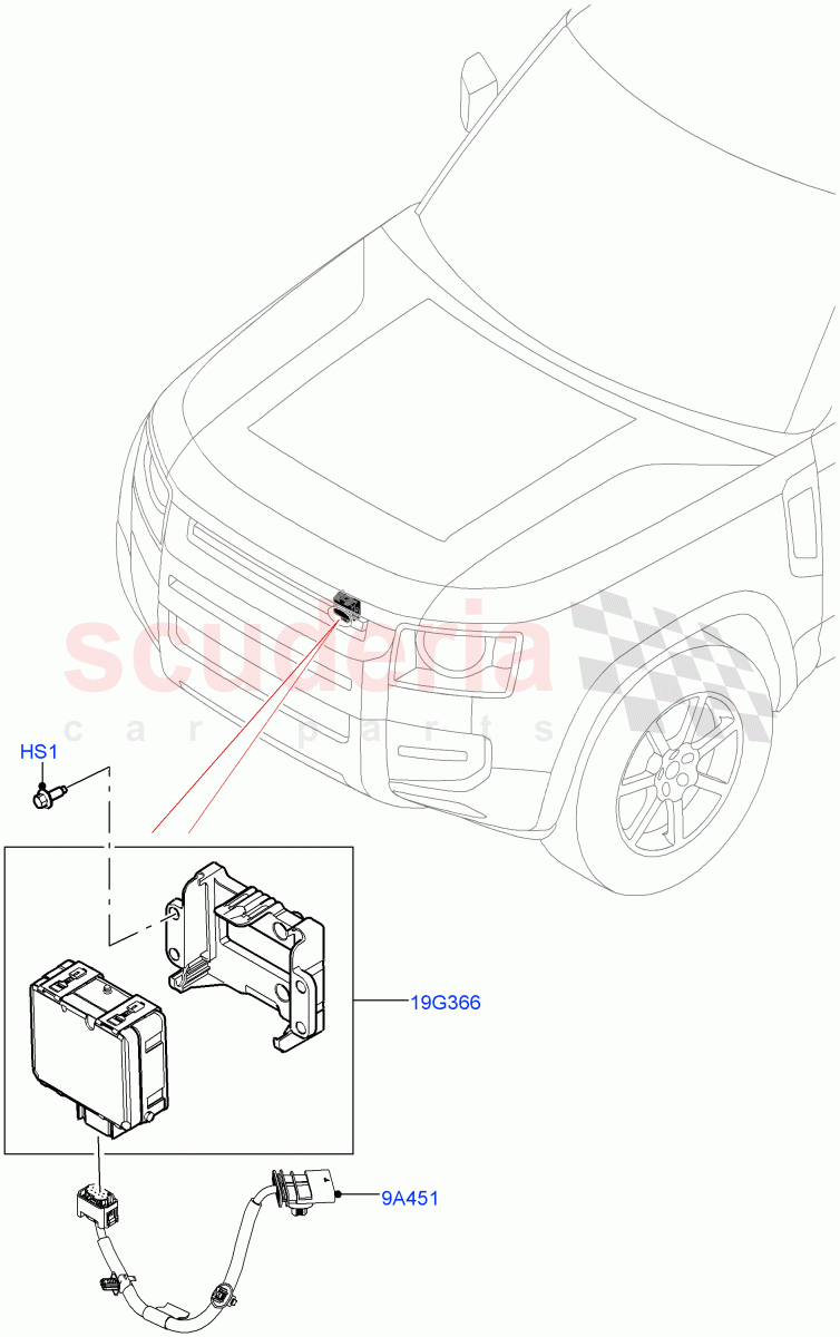 Speed Control (3.0L AJ20D6 Diesel High, Adv Emrg Brkng-CTYU+PED+CYC+JNC, With Speed Control) ((V) FROMM2000001) of Land Rover Land Rover Defender (2020+) [3.0 I6 Turbo Diesel AJ20D6]