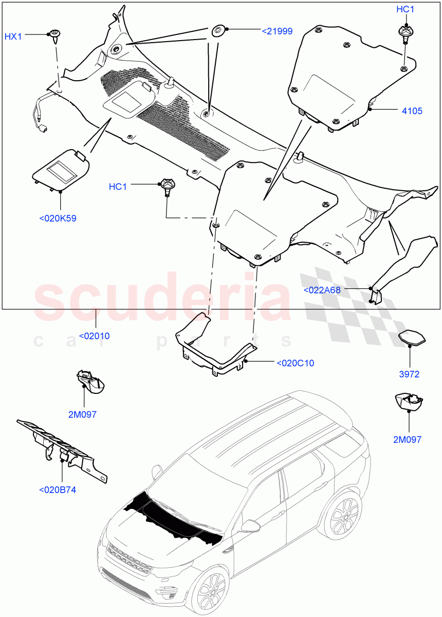 Cowl/Panel And Related Parts (Itatiaia (Brazil)) ((V) FROMGT000001) of Land Rover Land Rover Discovery Sport (2015+) [2.0 Turbo Diesel]