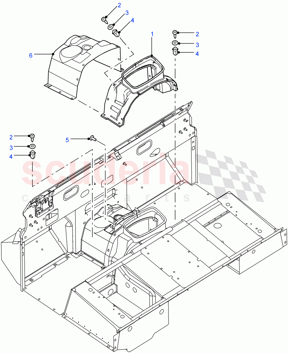 Diaphragm & Tunnel Panels ((V) FROM7A000001) of Land Rover Land Rover Defender (2007-2016)