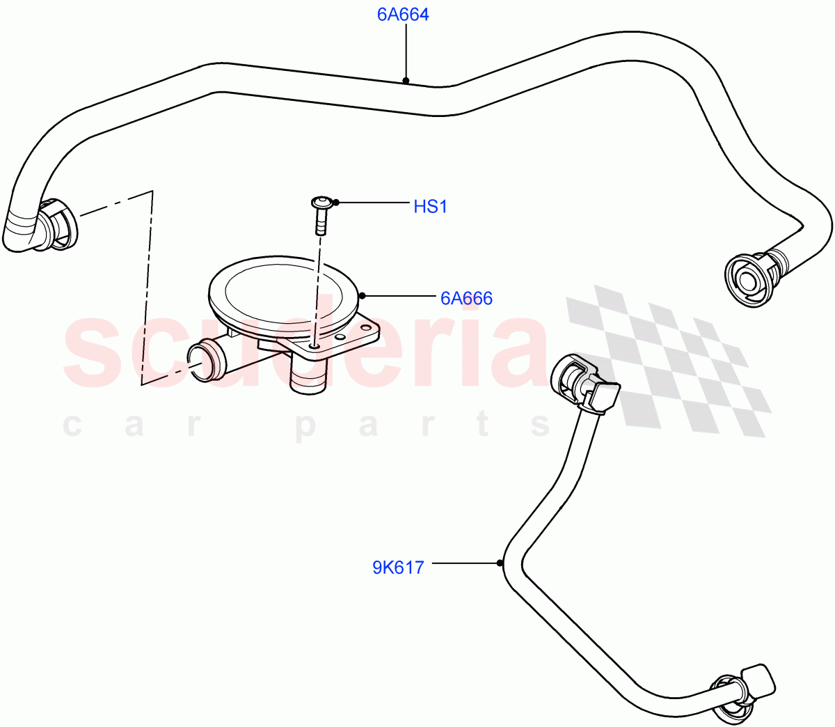Emission Control - Crankcase (AJ Petrol 4.2 V8 Supercharged) of Land Rover Land Rover Range Rover Sport (2005-2009) [4.2 Petrol V8 Supercharged]