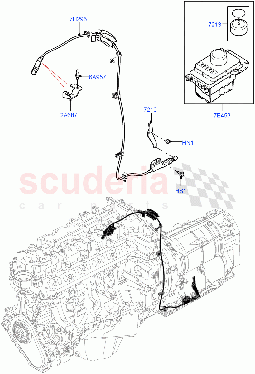 Gear Change-Automatic Transmission (3.0L AJ20D6 Diesel High, 8 Speed Auto Trans ZF 8HP76) ((V) FROMLA000001) of Land Rover Land Rover Range Rover (2012-2021) [5.0 OHC SGDI SC V8 Petrol]