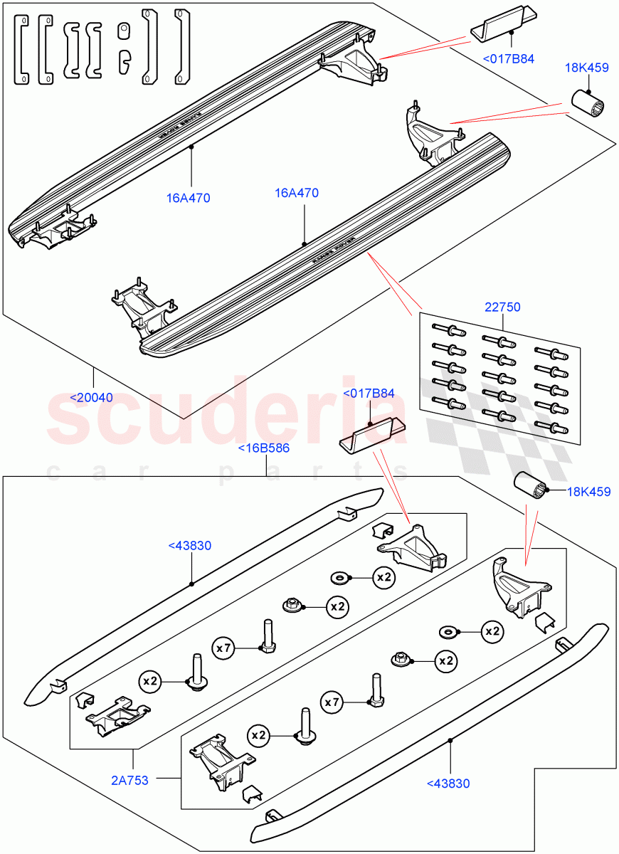 Side Steps And Tubes (Accessory, Fixed) (Standard Wheelbase) of Land Rover Land Rover Range Rover (2012-2021) [3.0 I6 Turbo Petrol AJ20P6]