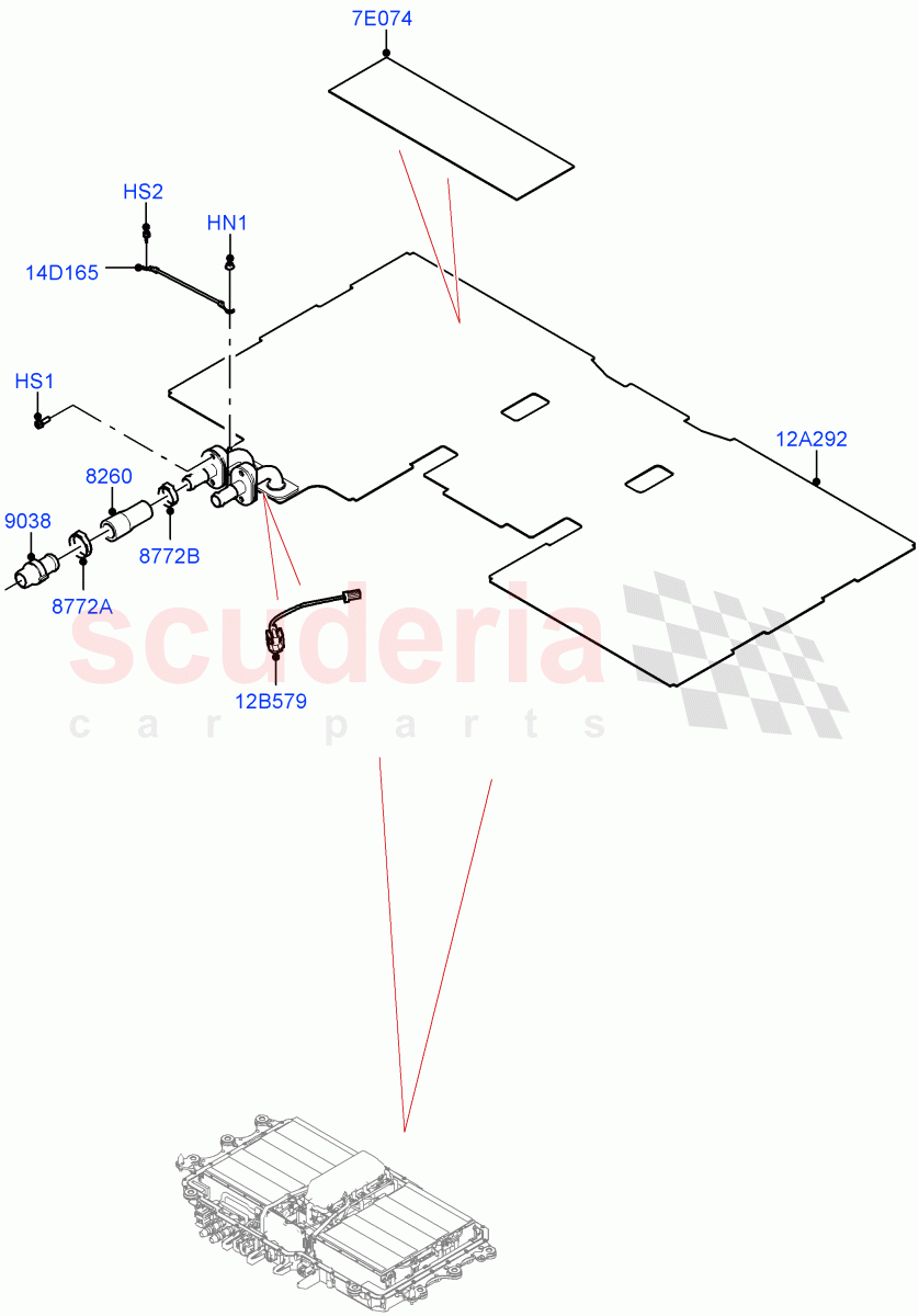 Hybrid Electrical Modules (Traction Battery, Internal Cooling System) (Changsu (China), Electric Engine Battery-PHEV) ((V) FROMMG575835) of Land Rover Land Rover Range Rover Evoque (2019+) [2.0 Turbo Diesel]