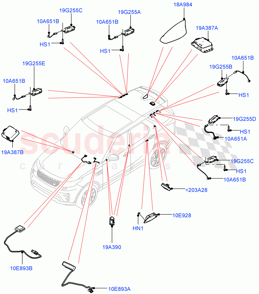 Aerial (Solihull Plant Build) ((V) FROMHA000001) of Land Rover Land Rover Discovery 5 (2017+) [2.0 Turbo Diesel]