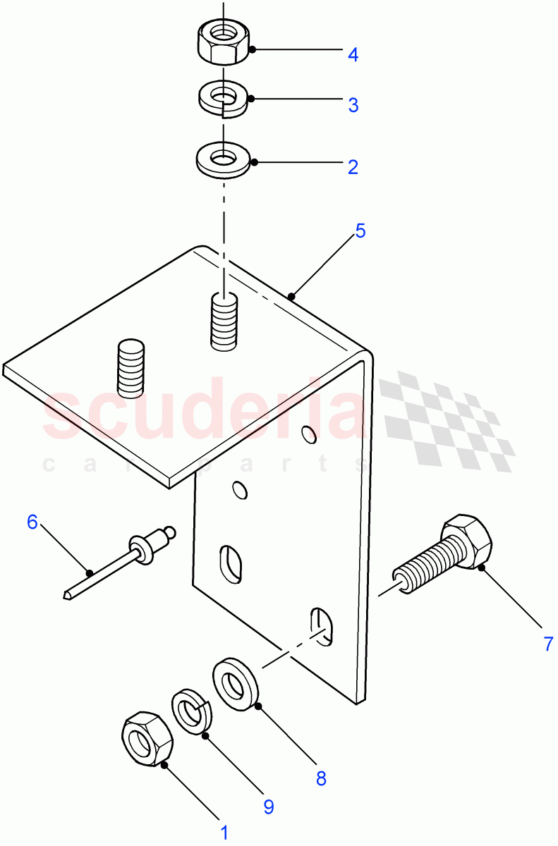Front Seats-Inertia Reel Mounting ((V) FROM7A000001) of Land Rover Land Rover Defender (2007-2016)