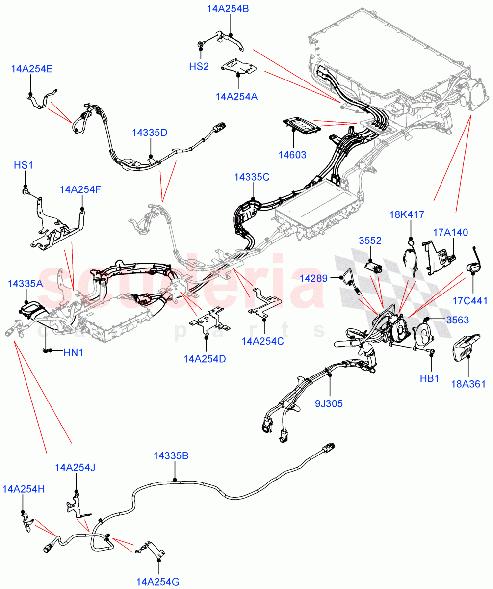Hybrid Electrical Modules (PHEV Charging Cables And Fixings) (Electric Engine Battery-PHEV) ((V) FROMMA000001) of Land Rover Land Rover Range Rover Velar (2017+) [3.0 I6 Turbo Petrol AJ20P6]
