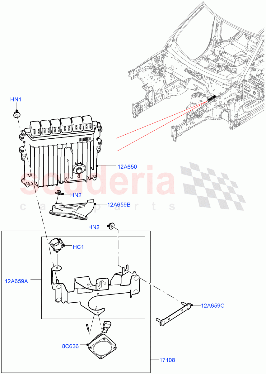 Engine Modules And Sensors (3.0L AJ20D6 Diesel High) ((V) FROMLA000001) of Land Rover Land Rover Range Rover (2012-2021) [3.0 I6 Turbo Diesel AJ20D6]