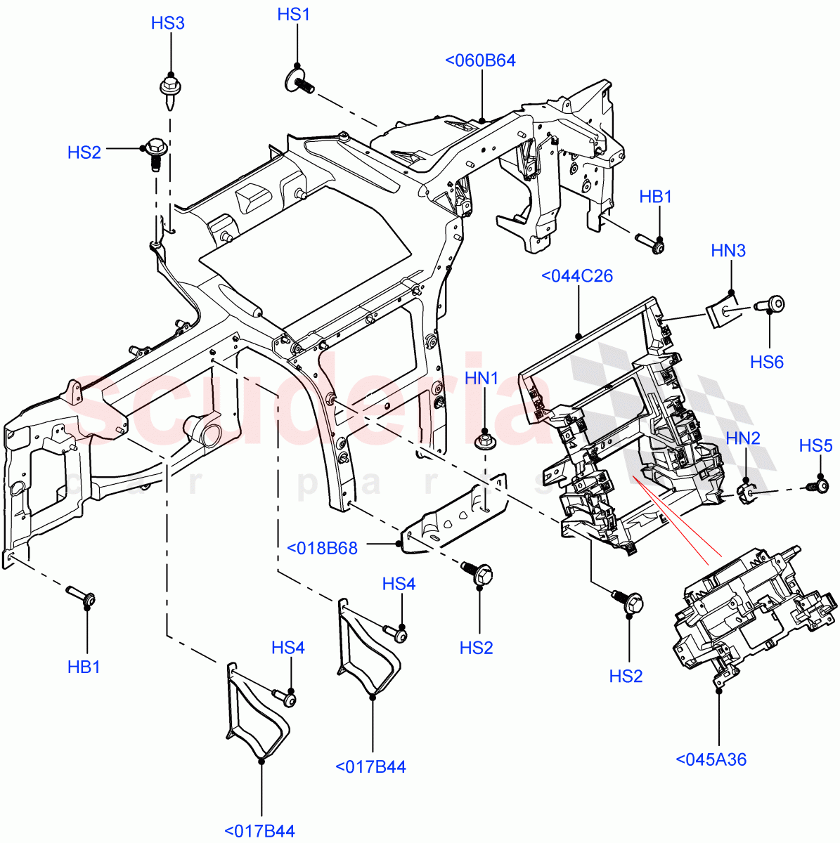 Instrument Panel (Internal Components) of Land Rover Land Rover Range Rover (2012-2021) [5.0 OHC SGDI NA V8 Petrol]