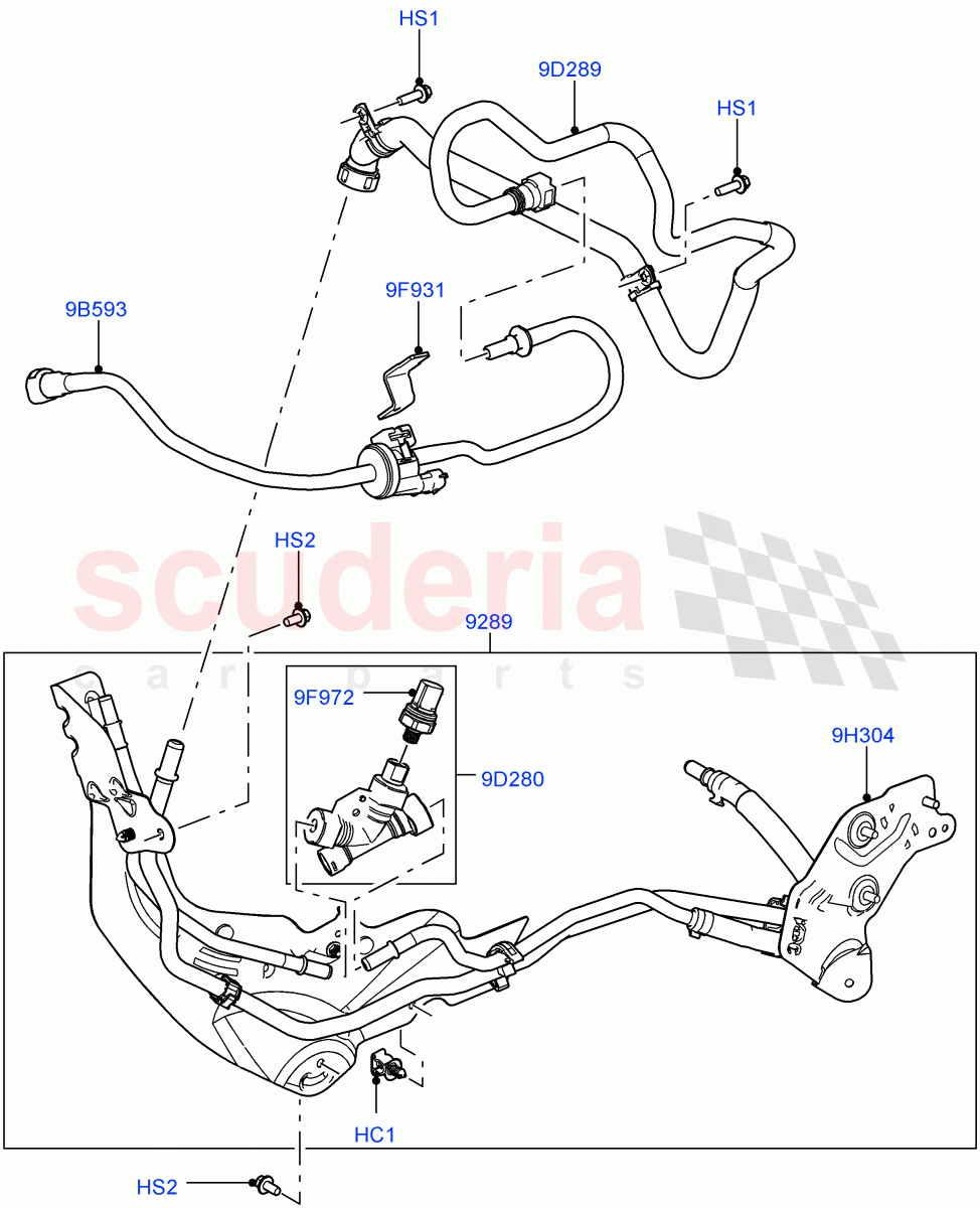 Fuel Lines (5.0L OHC SGDI NA V8 Petrol - AJ133) ((V) FROMAA000001) of Land Rover Land Rover Discovery 4 (2010-2016) [5.0 OHC SGDI NA V8 Petrol]
