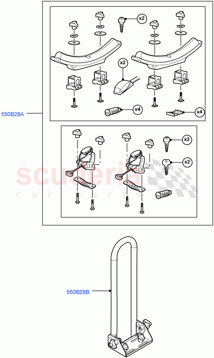 Carriers & Boxes (Canoe Carrier) of Land Rover Land Rover Range Rover Velar (2017+) [2.0 Turbo Diesel]
