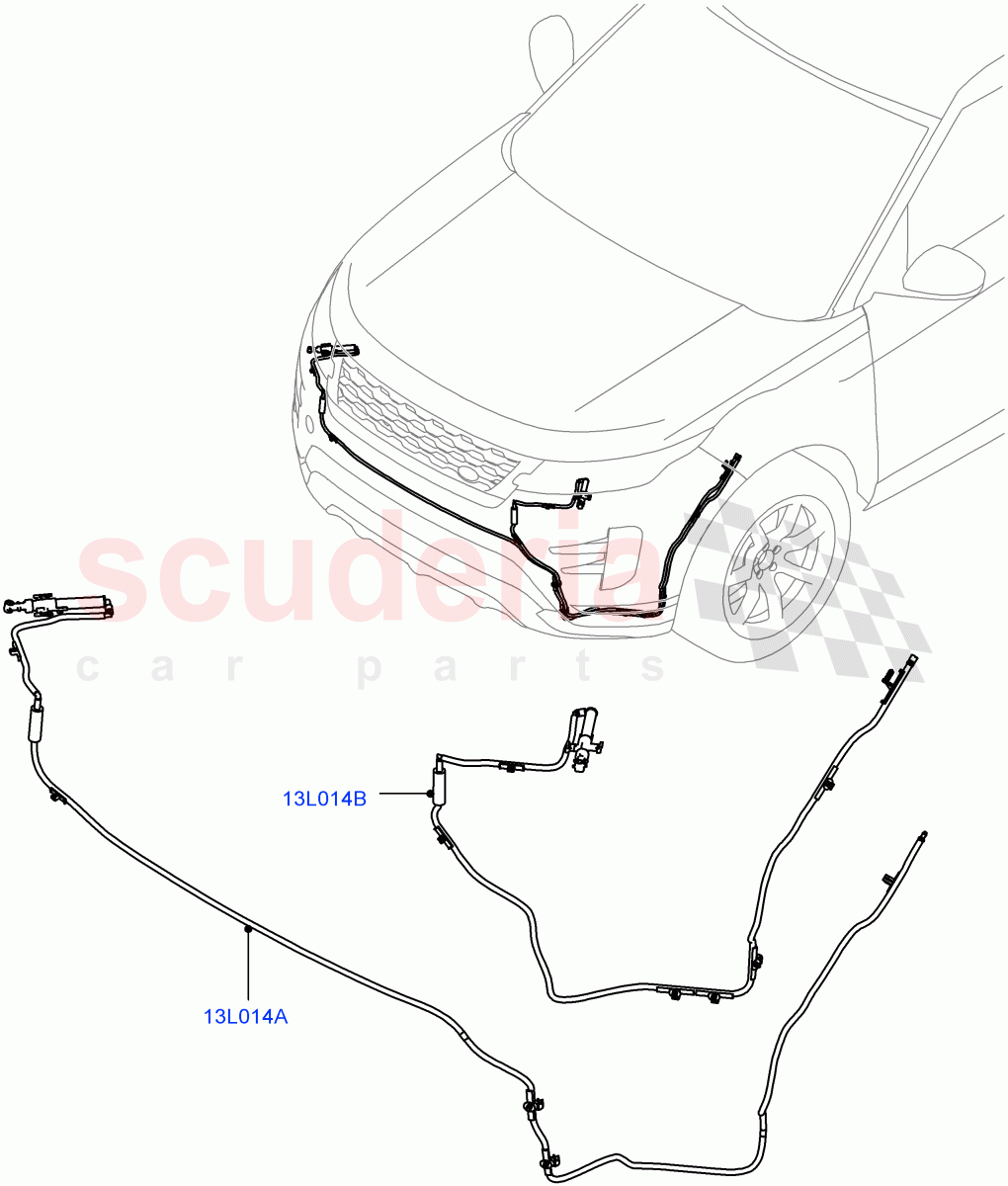 Headlamp Washer (Changsu (China), With Headlamp Power Wash) of Land Rover Land Rover Range Rover Evoque (2019+) [1.5 I3 Turbo Petrol AJ20P3]