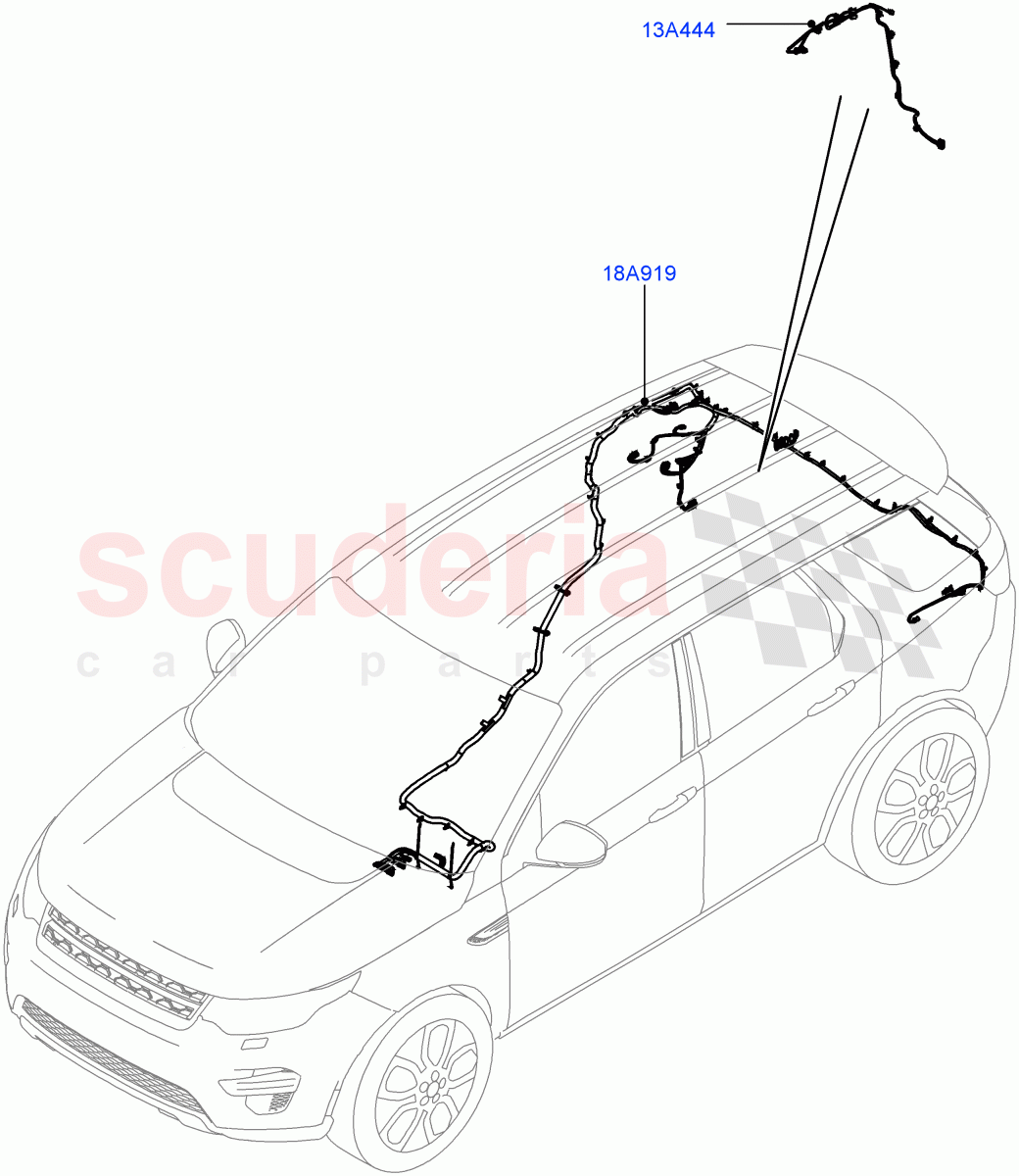 Electrical Wiring - Body And Rear (Audio/Navigation/Entertainment) (Changsu (China)) ((V) FROMFG000001) of Land Rover Land Rover Discovery Sport (2015+) [2.0 Turbo Diesel AJ21D4]