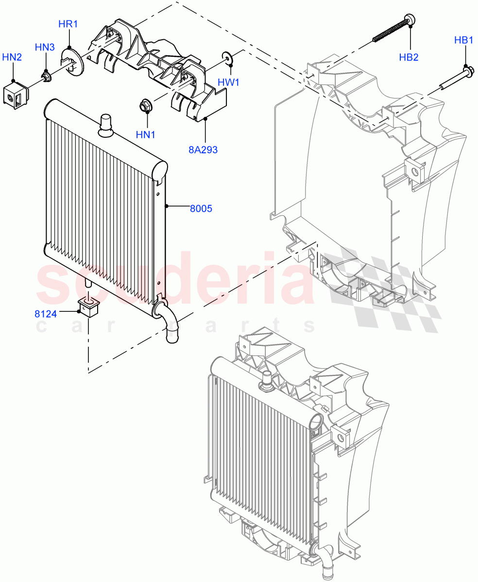 Radiator/Coolant Overflow Container (Auxiliary Unit, Solihull Plant Build) (2.0L AJ200P Hi PHEV, 2.0L I4 High DOHC AJ200 Petrol) ((V) FROMJA000001, (V) TOLA999999) of Land Rover Land Rover Range Rover Sport (2014+) [2.0 Turbo Petrol AJ200P]