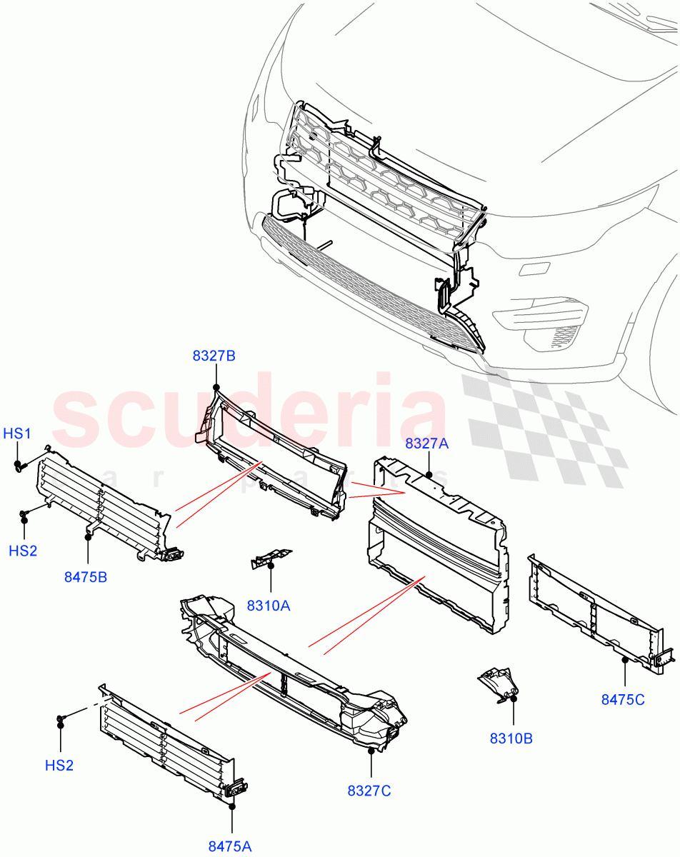 Air Deflectors (Changsu (China)) ((V) FROMKG446857) of Land Rover Land Rover Discovery Sport (2015+) [2.0 Turbo Diesel AJ21D4]