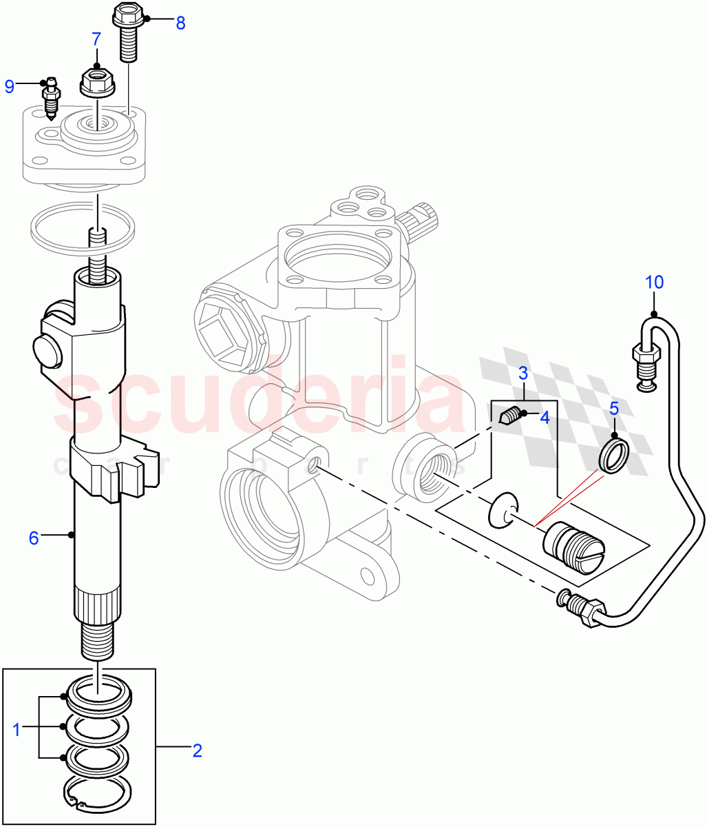 Sector Shaft-Adwest Lightweight (With Power Steering (Fixed Ratio)) ((V) FROM7A000001) of Land Rover Land Rover Defender (2007-2016)