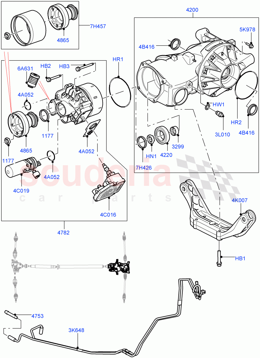 Rear Axle (6 Speed Manual Trans M66 - AWD, Halewood (UK), 6 Speed Auto AWF21 AWD) ((V) TODH999999) of Land Rover Land Rover Range Rover Evoque (2012-2018) [2.0 Turbo Petrol AJ200P]