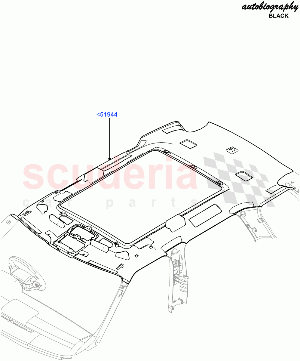 Headlining And Sun Visors (Interior Trim - Alston Patterned) ((V) FROMEA000001) of Land Rover Land Rover Range Rover (2012-2021) [3.0 DOHC GDI SC V6 Petrol]