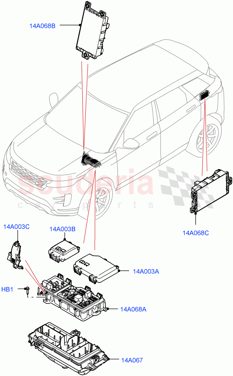 Fuses, Holders And Circuit Breakers (Passenger Compartment) (Halewood (UK)) of Land Rover Land Rover Range Rover Evoque (2019+) [2.0 Turbo Diesel]