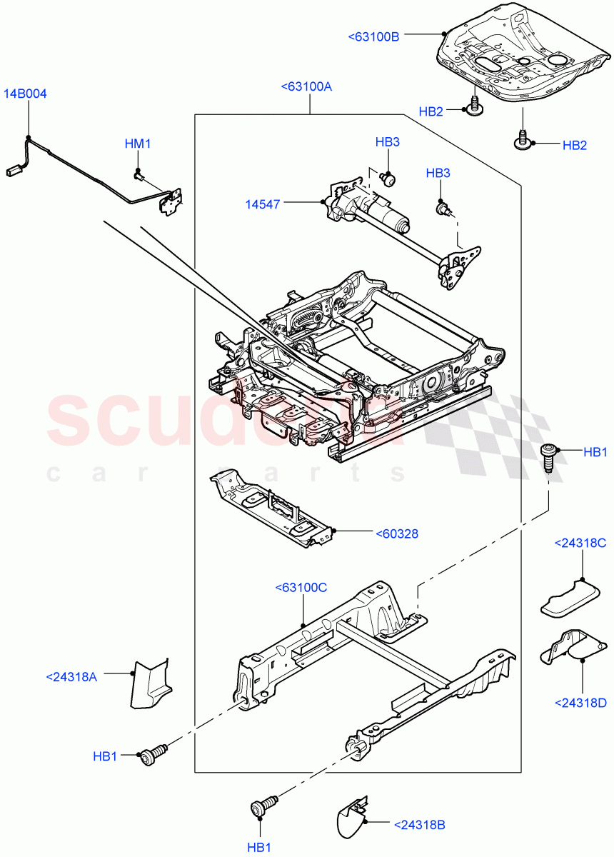Front Seat Base (Drv/Pass Electric Front Seat Adjust) ((V) FROMAA000001) of Land Rover Land Rover Range Rover Sport (2010-2013) [3.6 V8 32V DOHC EFI Diesel]