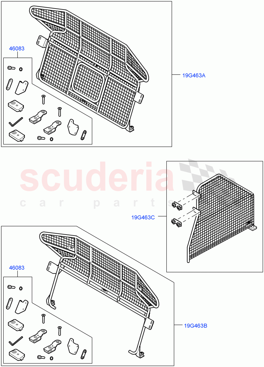 Cargo Barrier (Accessory) of Land Rover Land Rover Range Rover Sport (2014+) [3.0 DOHC GDI SC V6 Petrol]