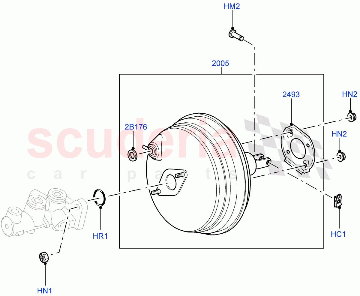Brake Booster ((V) FROMAA000001) of Land Rover Land Rover Range Rover (2010-2012) [3.6 V8 32V DOHC EFI Diesel]