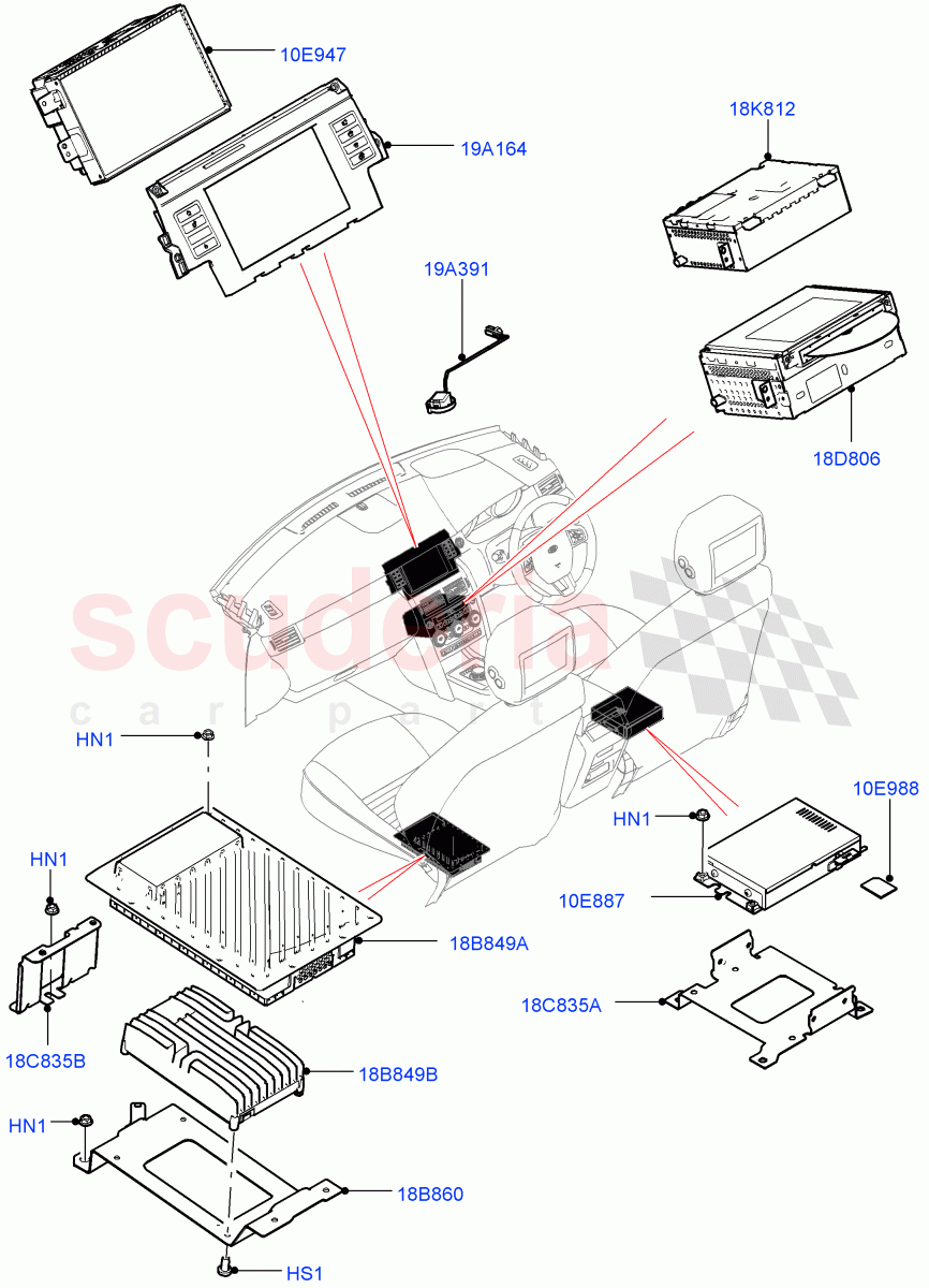 Audio Equipment - Original Fit (Itatiaia (Brazil)) ((V) FROMGT000001) of Land Rover Land Rover Discovery Sport (2015+) [2.2 Single Turbo Diesel]