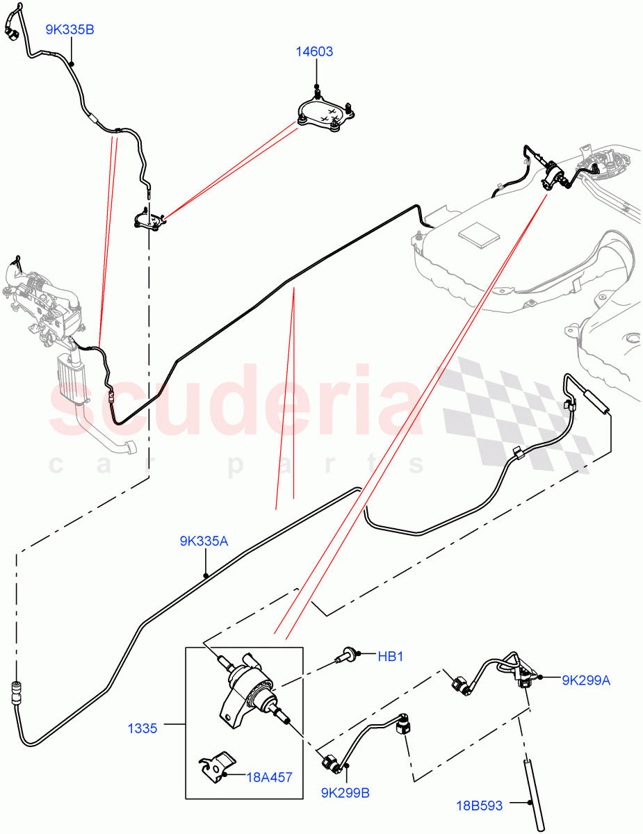 Auxiliary Fuel Fired Pre-Heater (Heater Fuel Supply) (With Fuel Fired Heater, Fuel Fired Heater With Park Heat, Fuel Heater W/Pk Heat With Remote) ((V) FROMJA000001) of Land Rover Land Rover Range Rover (2012-2021) [3.0 I6 Turbo Petrol AJ20P6]