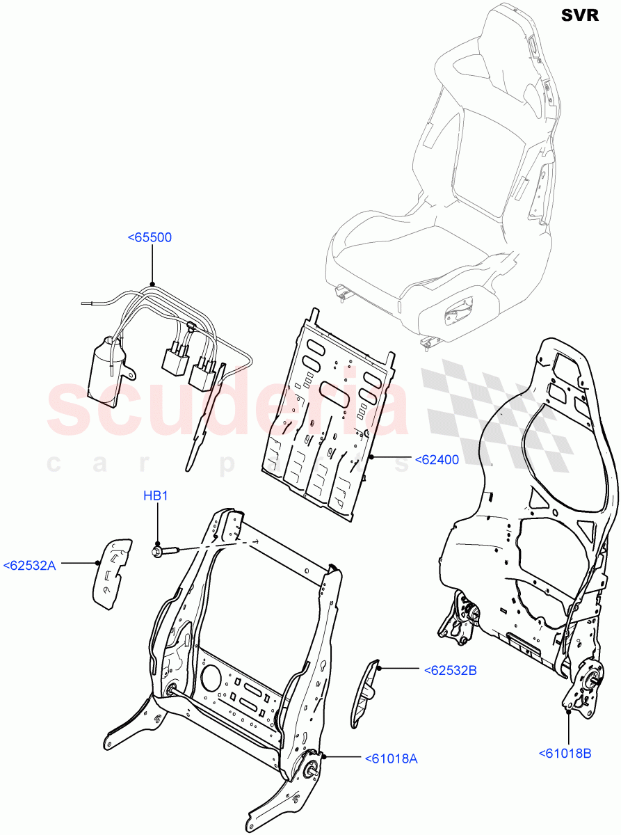 Front Seat Back (SVR Version, SVR) ((V) FROMFA000001) of Land Rover Land Rover Range Rover Sport (2014+) [2.0 Turbo Diesel]
