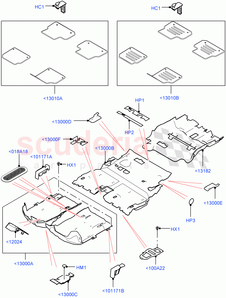 Floor Trim (Halewood (UK)) of Land Rover Land Rover Discovery Sport (2015+) [2.2 Single Turbo Diesel]