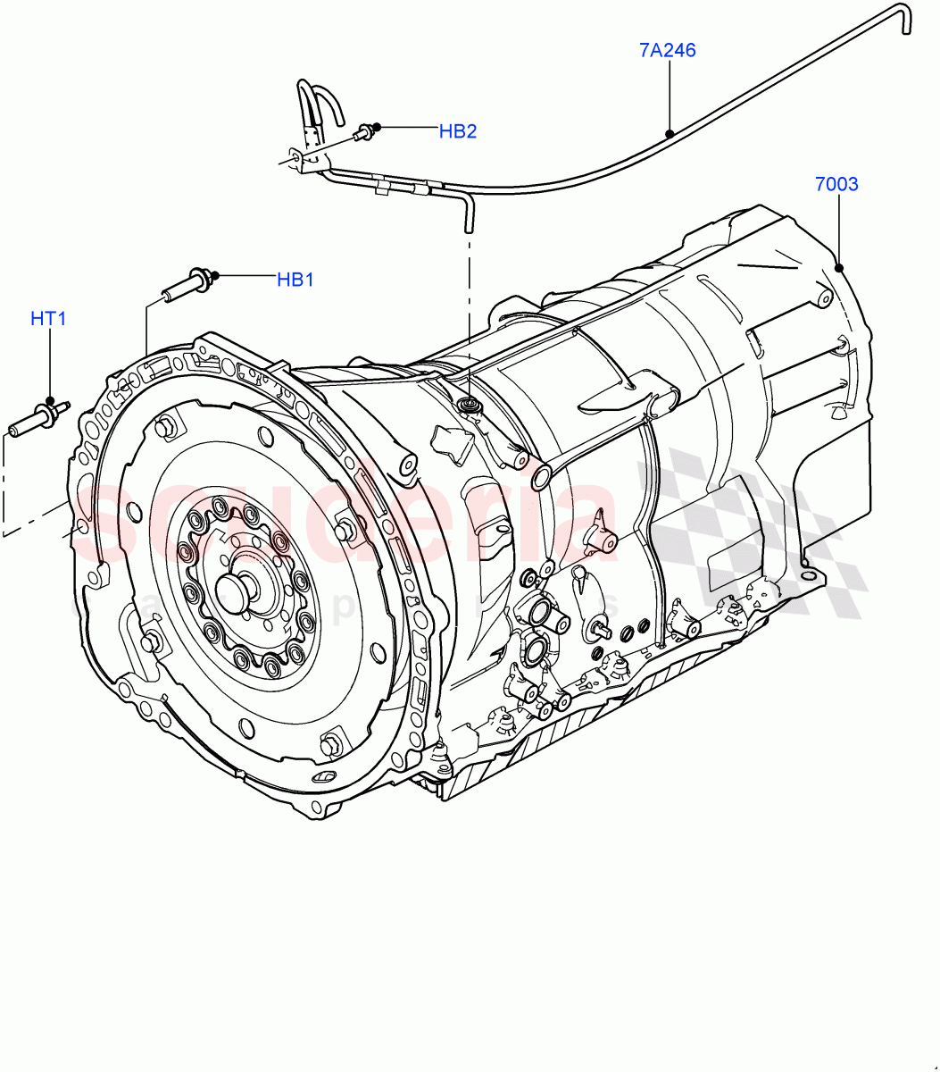 Auto Trans Assy & Speedometer Drive (4.4L DOHC DITC V8 Diesel, 8 Speed Auto Trans ZF 8HP76) ((V) FROMKA000001) of Land Rover Land Rover Range Rover (2012-2021) [5.0 OHC SGDI NA V8 Petrol]