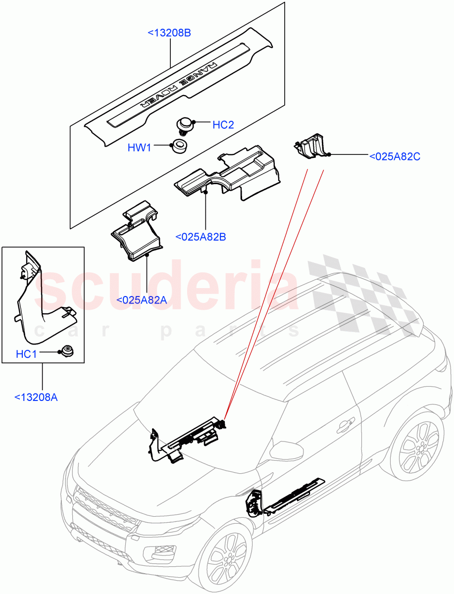 Side Trim (Sill) (3 Door, Halewood (UK)) of Land Rover Land Rover Range Rover Evoque (2012-2018) [2.2 Single Turbo Diesel]