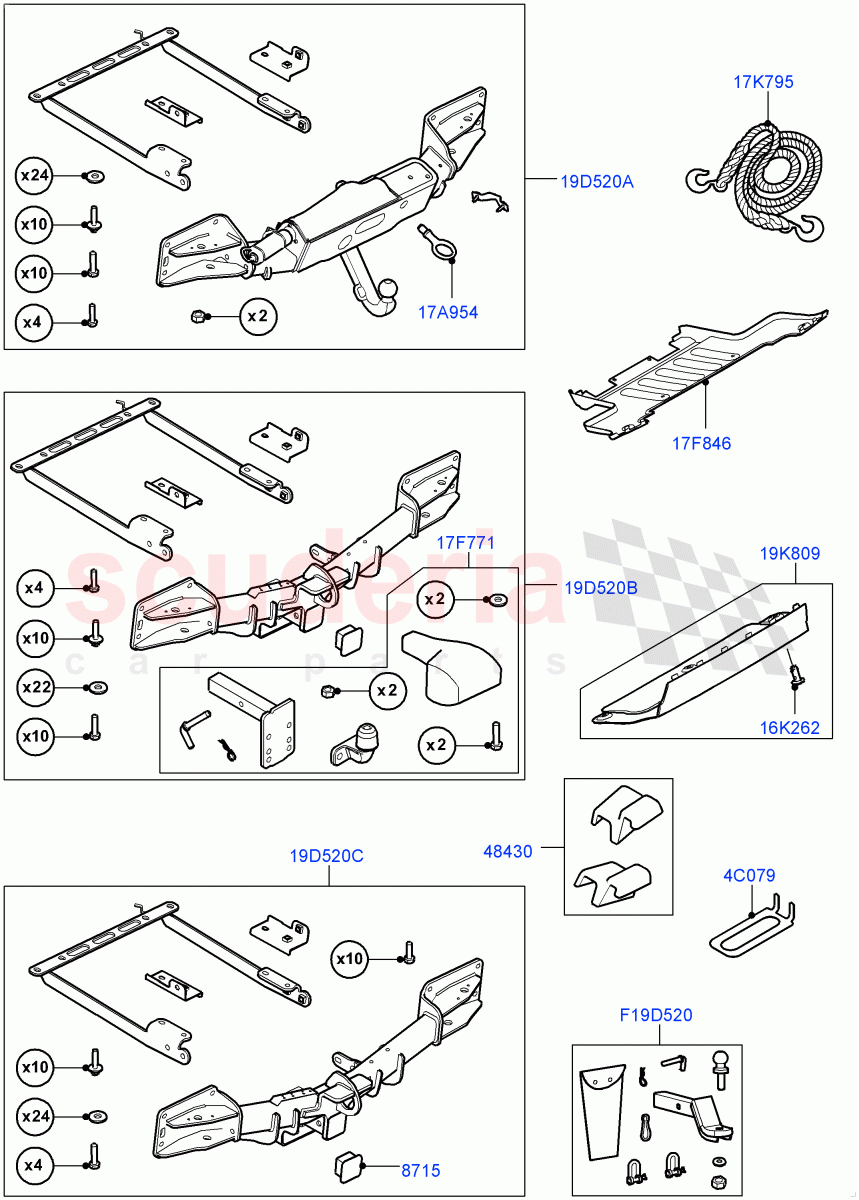 Towing Equipment (Accessory) of Land Rover Land Rover Range Rover (2012-2021) [2.0 Turbo Petrol AJ200P]