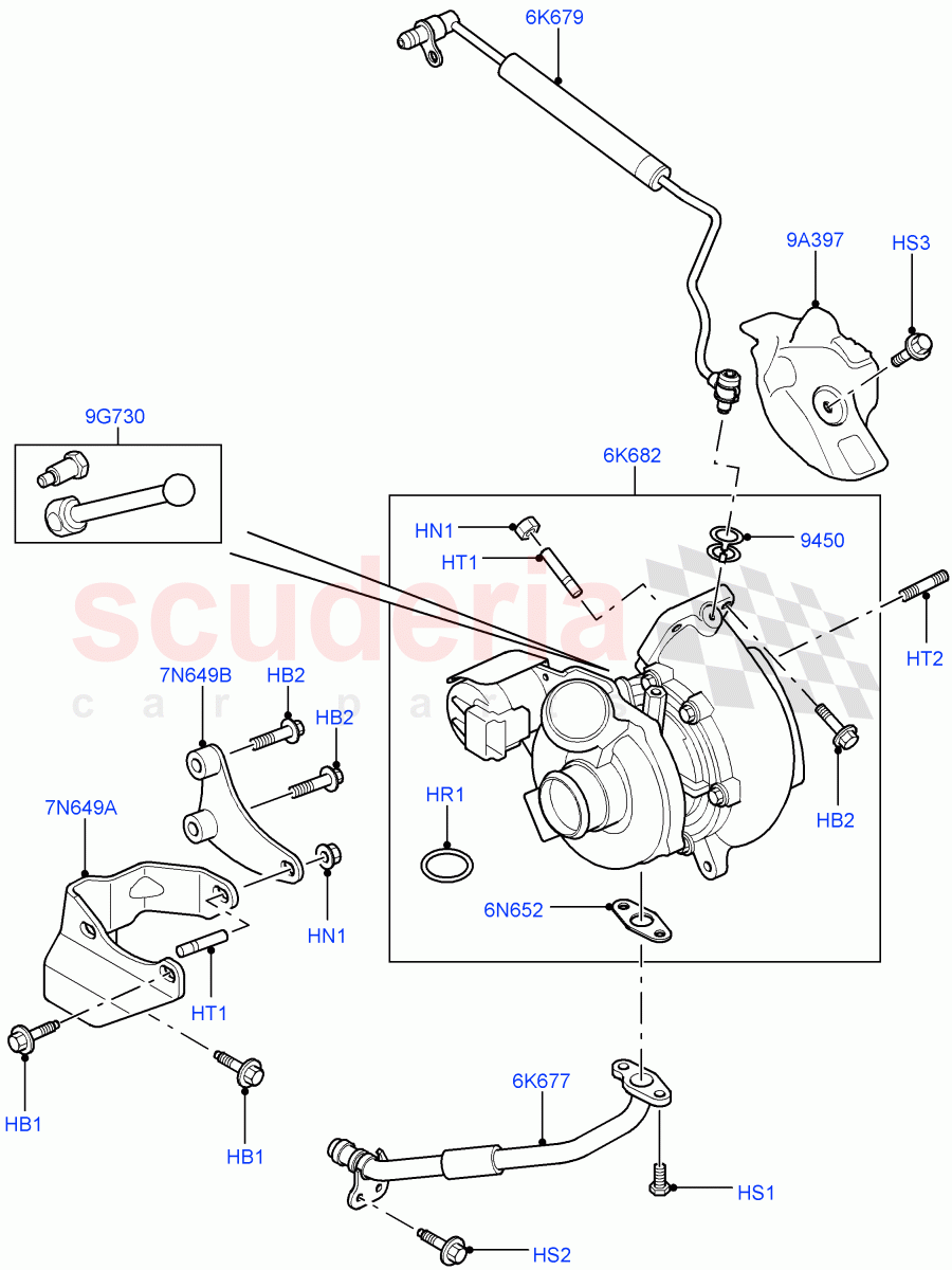 Turbocharger (Lion Diesel 2.7 V6 (140KW)) ((V) TO9A999999) of Land Rover Land Rover Range Rover Sport (2005-2009) [2.7 Diesel V6]