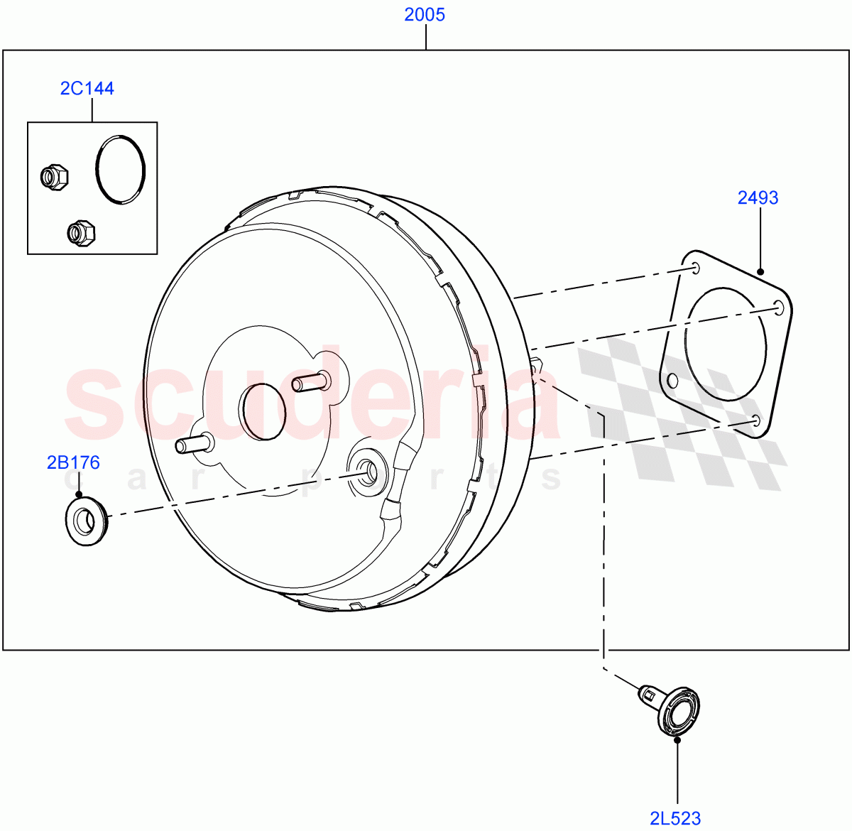 Brake Booster (Changsu (China)) ((V) FROMFG000001) of Land Rover Land Rover Discovery Sport (2015+) [1.5 I3 Turbo Petrol AJ20P3]