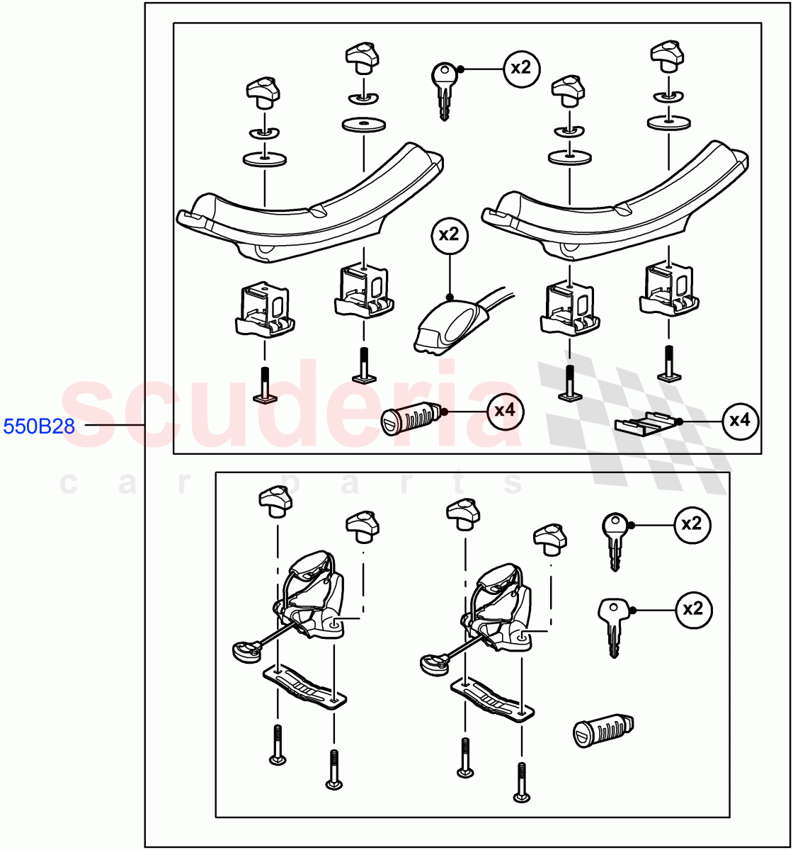 Carriers & Boxes (Canoe Carrier) of Land Rover Land Rover Range Rover (2022+) [3.0 I6 Turbo Diesel AJ20D6]