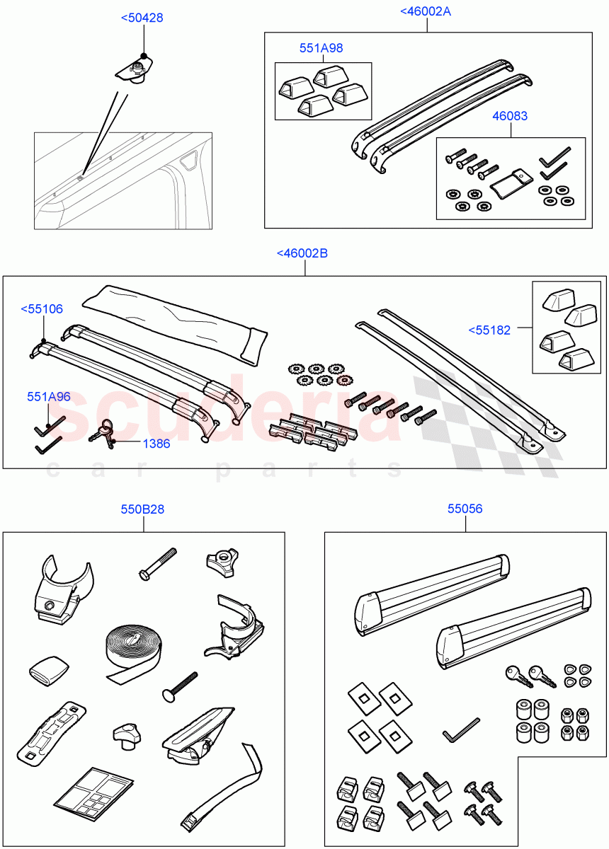 Accessory Roof Rack Mounting Kits ((V) FROMAA000001) of Land Rover Land Rover Range Rover (2010-2012) [5.0 OHC SGDI NA V8 Petrol]