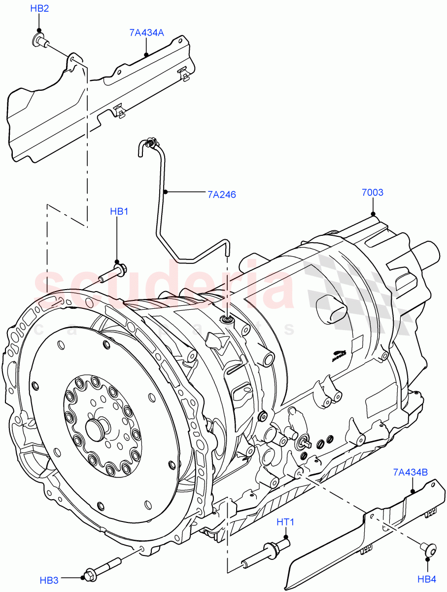 Auto Trans Assy & Speedometer Drive (3.0L DOHC GDI SC V6 PETROL, 8 Speed Auto Trans ZF 8HP70 4WD) of Land Rover Land Rover Range Rover Velar (2017+) [2.0 Turbo Diesel]
