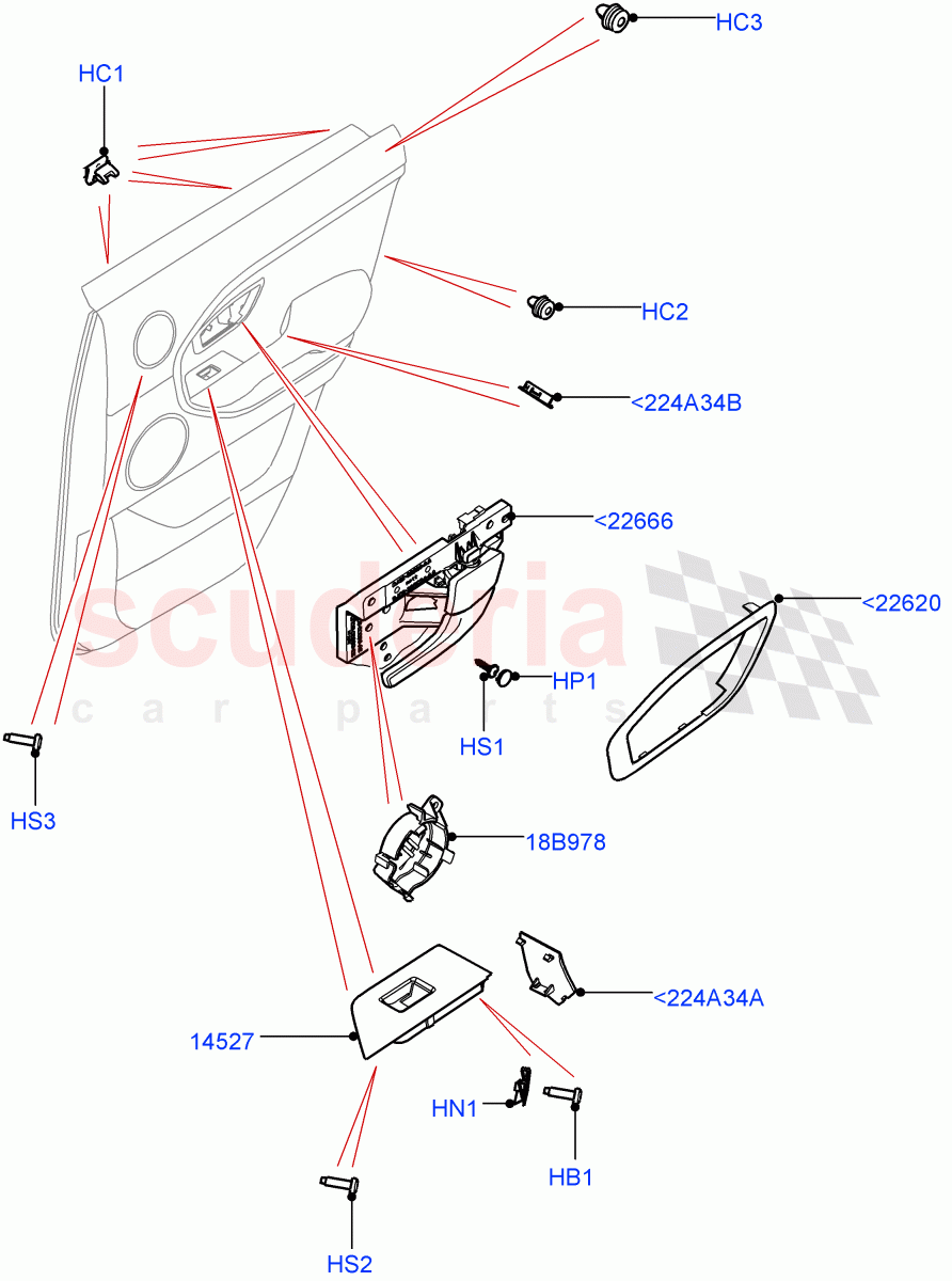 Rear Door Trim Installation (Changsu (China)) ((V) FROMEG000001) of Land Rover Land Rover Range Rover Evoque (2012-2018) [2.0 Turbo Diesel]