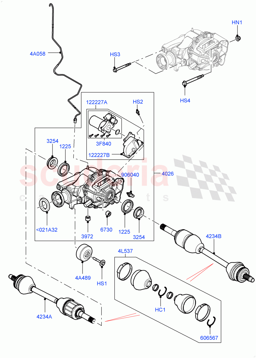 Rear Axle ((V) FROMAA000001) of Land Rover Land Rover Range Rover (2010-2012) [4.4 DOHC Diesel V8 DITC]