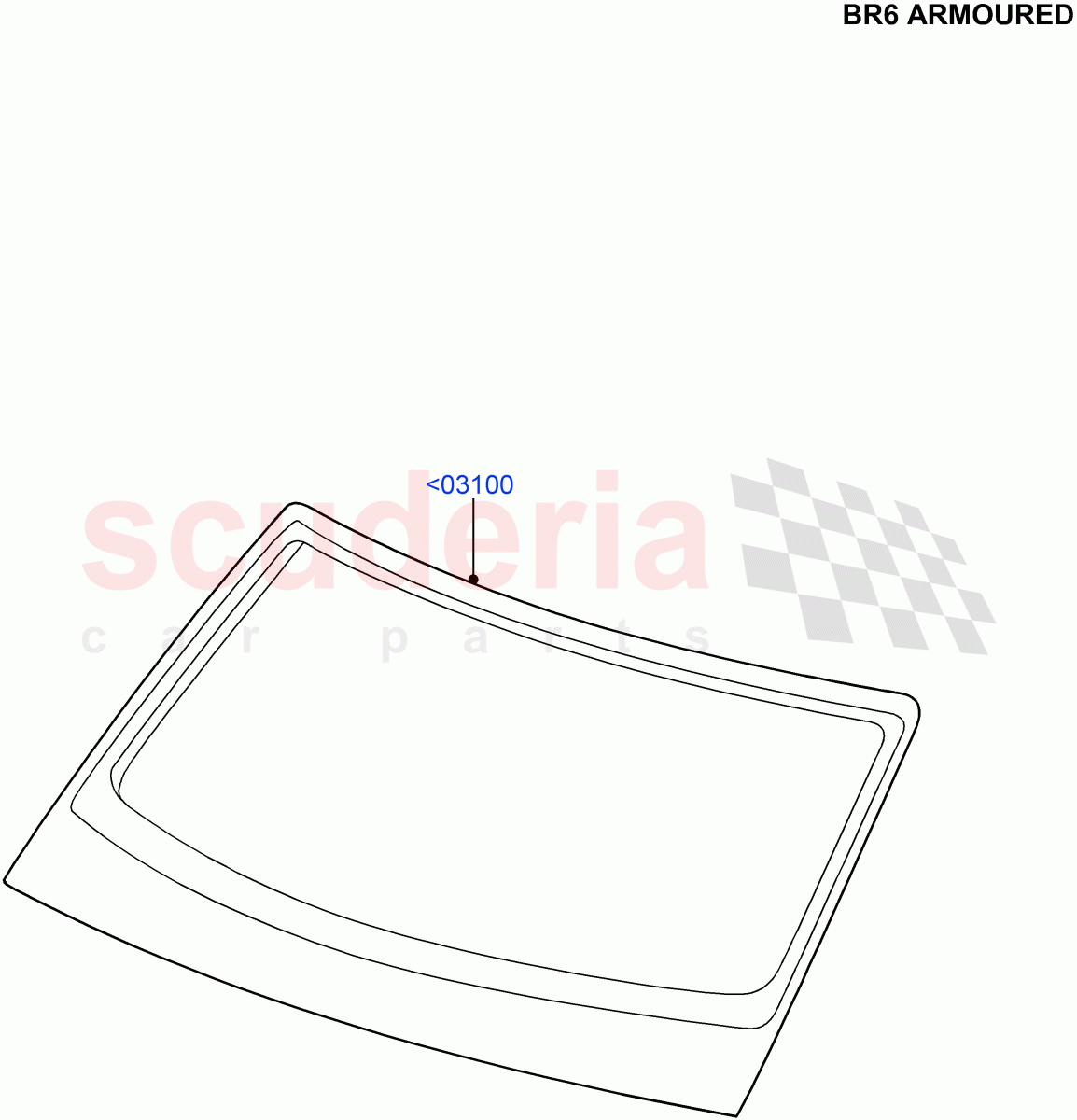 Windscreen/Inside Rear View Mirror (With B6 Level Armouring) ((V) FROMAA000001) of Land Rover Land Rover Discovery 4 (2010-2016) [5.0 OHC SGDI NA V8 Petrol]