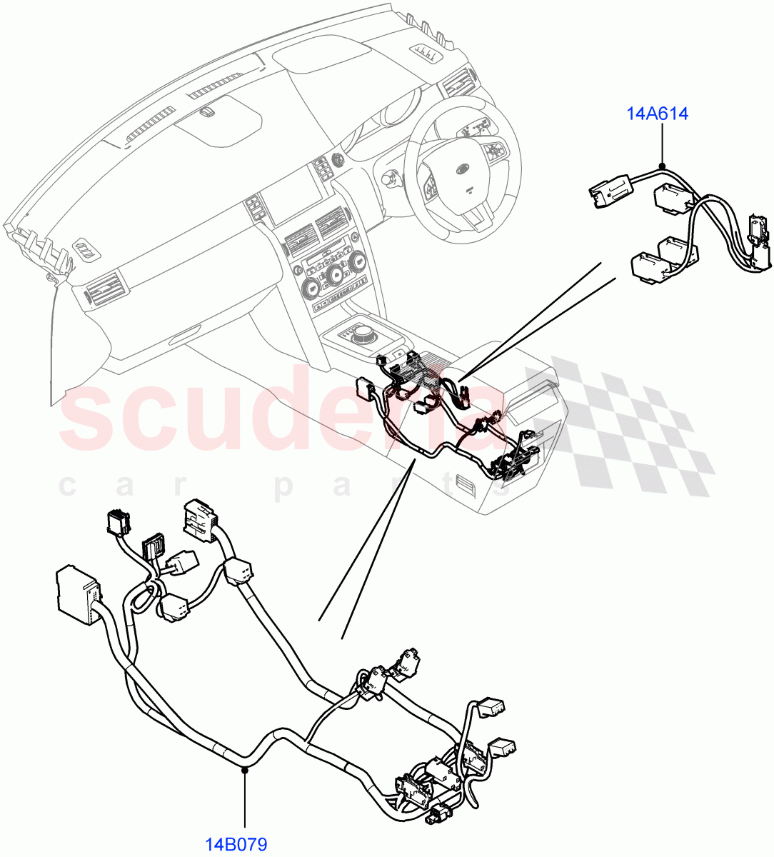 Electrical Wiring - Engine And Dash (Console) (Changsu (China)) ((V) FROMFG000001, (V) TOKG446856) of Land Rover Land Rover Discovery Sport (2015+) [2.2 Single Turbo Diesel]