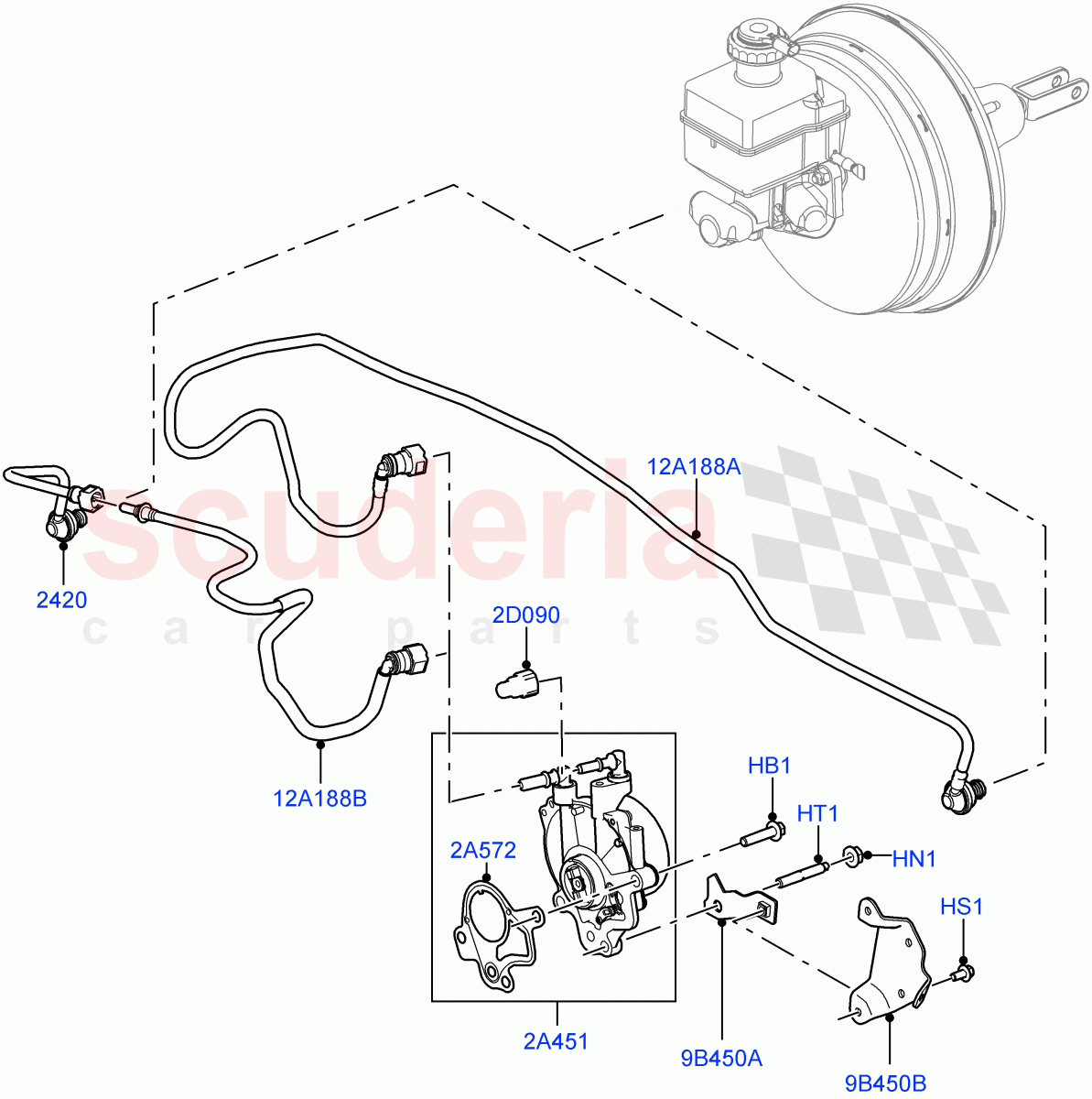 Vacuum Control And Air Injection (Lion Diesel 2.7 V6 (140KW)) ((V) FROMAA000001) of Land Rover Land Rover Discovery 4 (2010-2016) [2.7 Diesel V6]