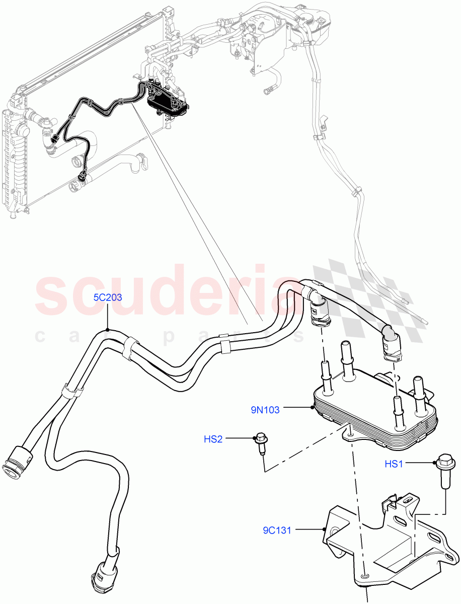 Fuel Cooler Assembly (2.0L AJ20D4 Diesel High PTA, Halewood (UK), Fuel Tank-Diesel) of Land Rover Land Rover Range Rover Evoque (2019+) [2.0 Turbo Diesel]
