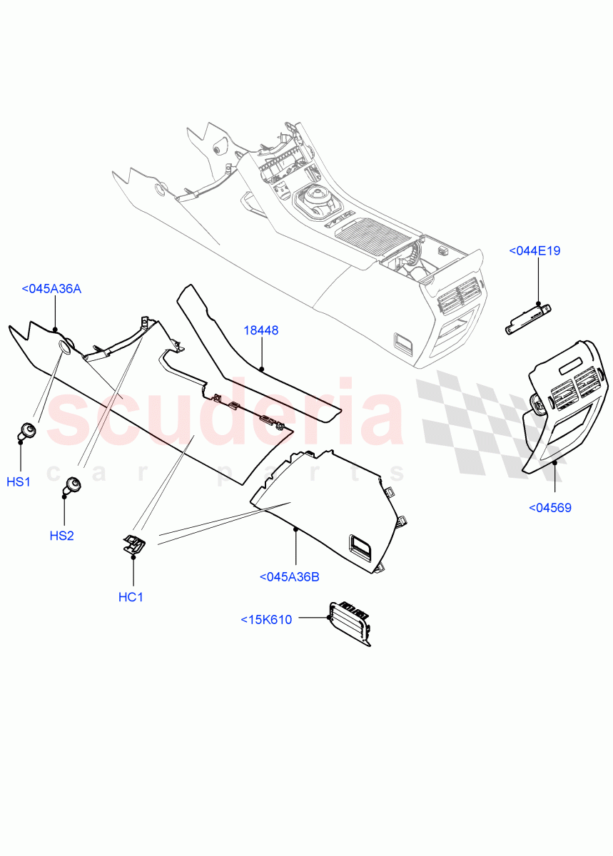 Console - Floor (External Components) (Changsu (China)) ((V) FROMEG000001) of Land Rover Land Rover Range Rover Evoque (2012-2018) [2.2 Single Turbo Diesel]