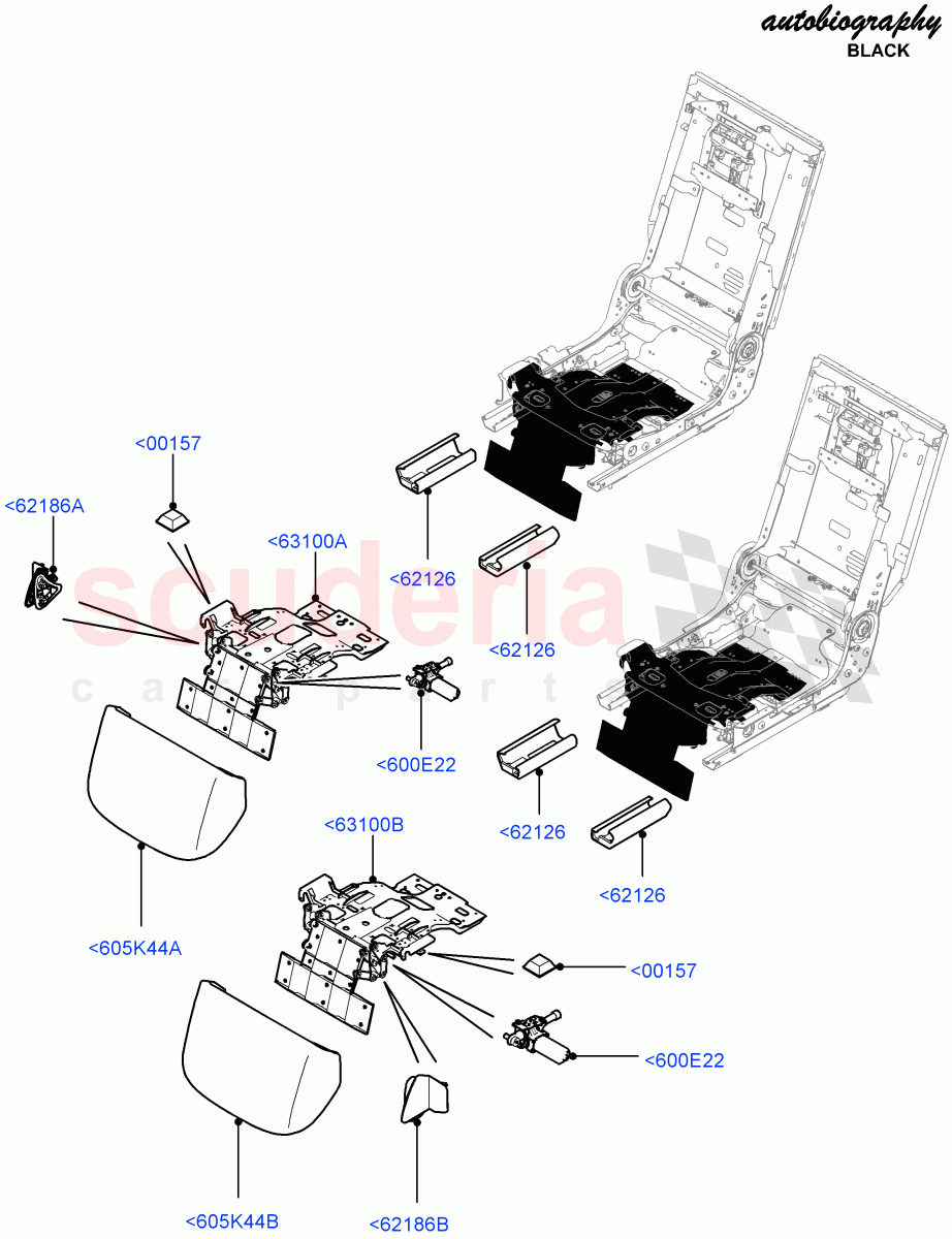 Rear Seat Base (Long Wheelbase, With 40/40 Split Individual Rr Seat) ((V) FROMEA000001, (V) TOHA999999) of Land Rover Land Rover Range Rover (2012-2021) [4.4 DOHC Diesel V8 DITC]