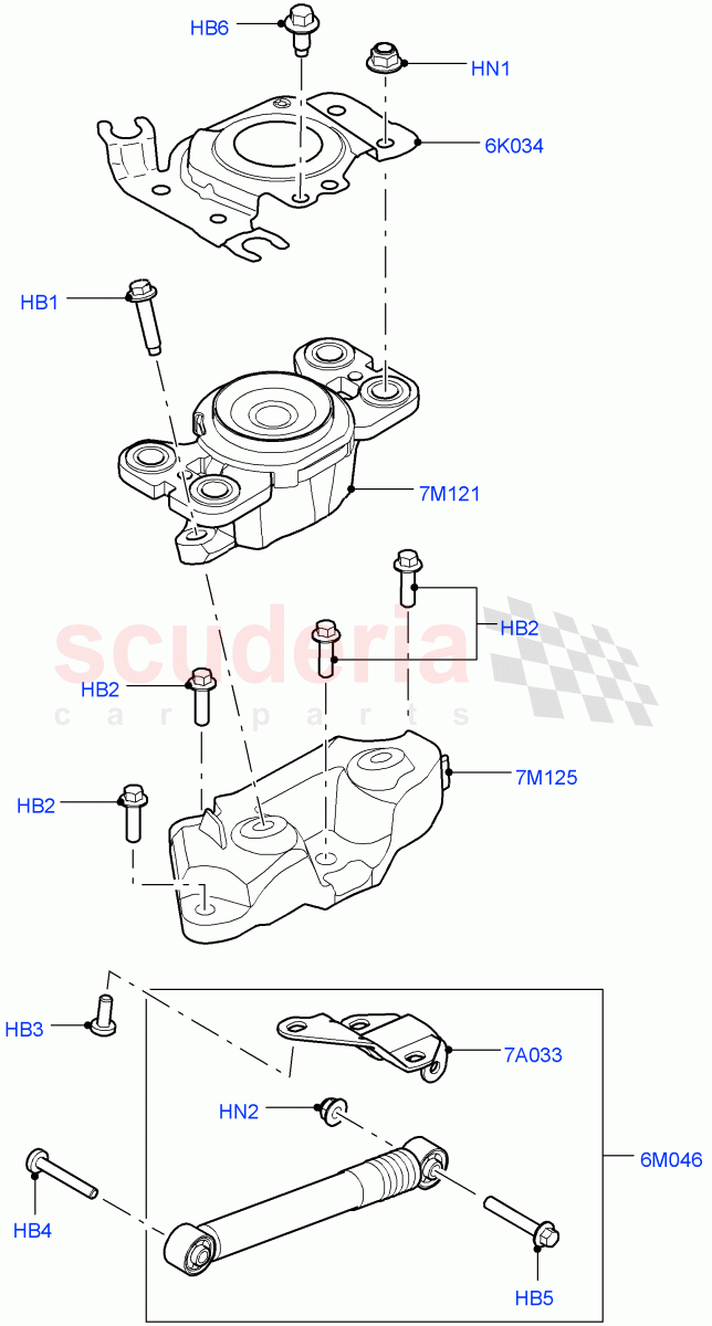 Transmission Mounting (2.0L 16V TIVCT T/C 240PS Petrol, Changsu (China)) ((V) FROMEG000001) of Land Rover Land Rover Range Rover Evoque (2012-2018) [2.2 Single Turbo Diesel]