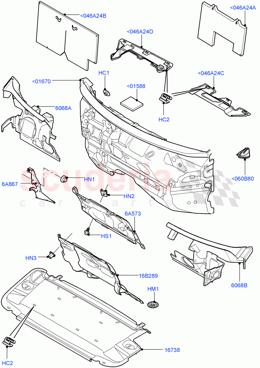 Insulators - Front (Engine Compartment) (Changsu (China)) ((V) FROMEG000001) of Land Rover Land Rover Range Rover Evoque (2012-2018) [2.0 Turbo Petrol AJ200P]